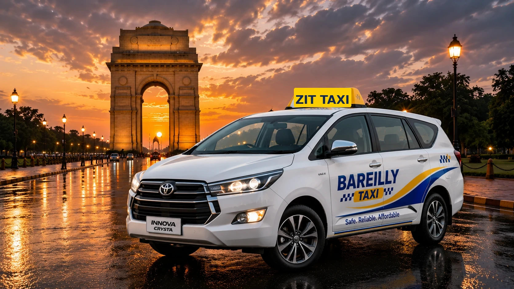 Innova Crysta taxi near India Gate